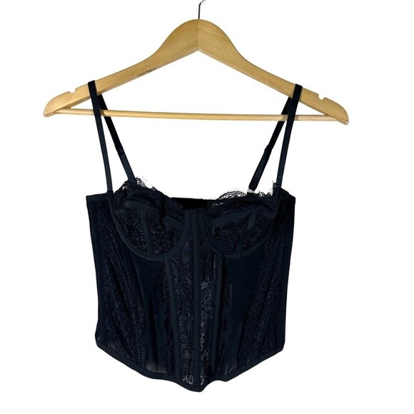 Commense Lace Mesh Bustier Top Womens Size S Fairy Grunge Goth Festival Concert - Picture 4 of 11